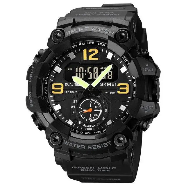 Годинник наручний чоловічий SKMEI 1965BK BLACK, армійський годинн... - изображение 1