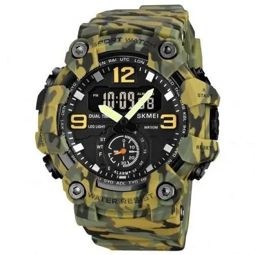 Годинник наручний чоловічий SKMEI 1965CMGN CAMO GREEN, військовий... - изображение 1