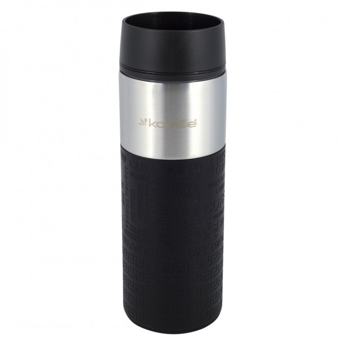 Термокружка Kamille KM-2098-Black 420 мл чорна - изображение 1