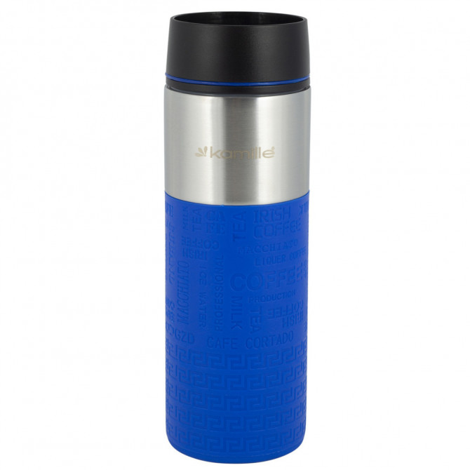 Термокружка Kamille KM-2098-Blue 420 мл синя - изображение 1
