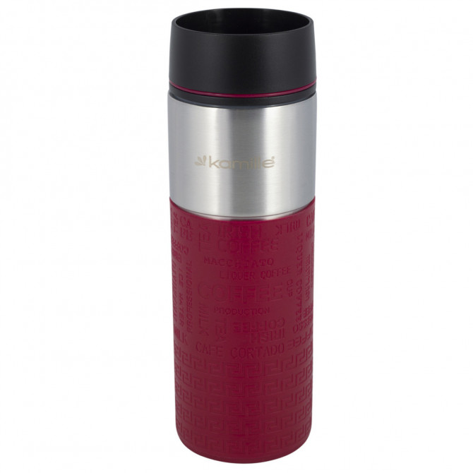 Термокружка Kamille KM-2098-Red 420 мл червона - изображение 1
