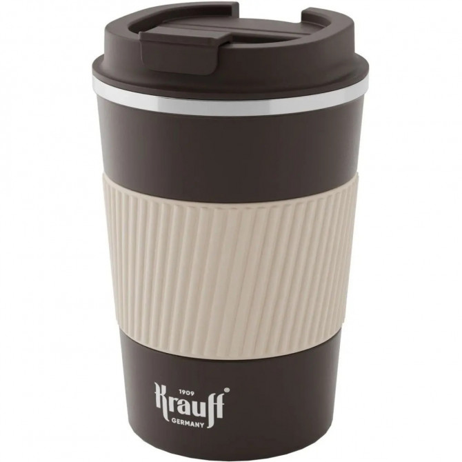 Термокухоль Krauff Komfort 26-309-009 380 мл коричневий - изображение 1