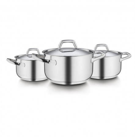 Набір каструль Barazzoni Chef Line 163906 6 сріблястий предметів - изображение 1