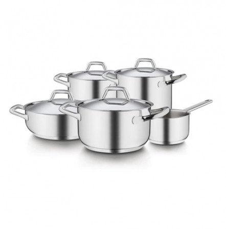Набір посуду Barazzoni Chef 163909 9 предметів сріблястий - изображение 1