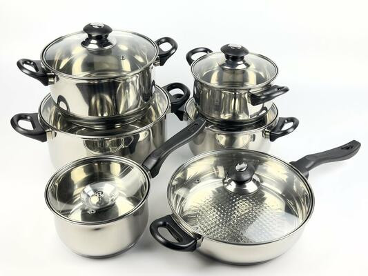 Набір посуду Best Seller FH-219 12 сріблястий предметів - изображение 1