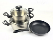 Набір посуду Best Seller LB-1819 5 предметів сріблястий