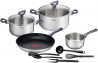 Набір посуду Tefal Daily Cook G713SB45 11 предметів сріблястий