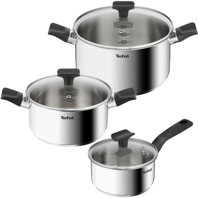 Набір посуду Tefal Delicious B925S655 6 предметів сріблястий - изображение 1