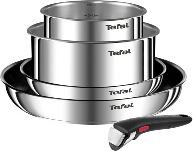 Набір посуду Tefal Ingenio Emotion L897S574 5 сріблястий предметі... - изображение 1