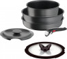 Набір посуду Tefal Ingenio Inspiration L867S604 6 предметів чорни...