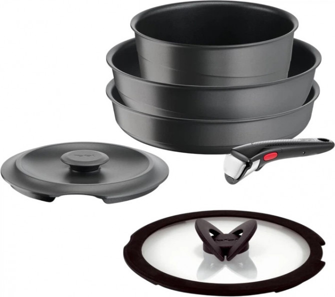 Набір посуду Tefal Ingenio Inspiration L867S604 6 предметів чорни... - изображение 1