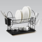 Сушка для посуду настільна Bohmann BH 7327 42х23х36.5 см чорна