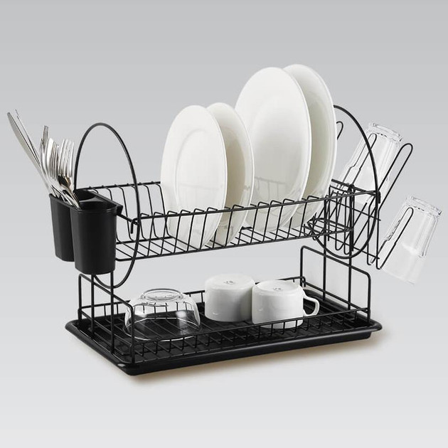 Сушка для посуду настільна Bohmann BH 7327 42х23х36.5 см чорна - изображение 1