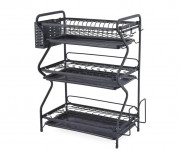 Сушка для посуду настільна Edenberg EB-17987 53x54x24 см чорна