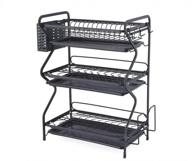 Сушка для посуду настільна Edenberg EB-17987 53x54x24 см чорна - изображение 1