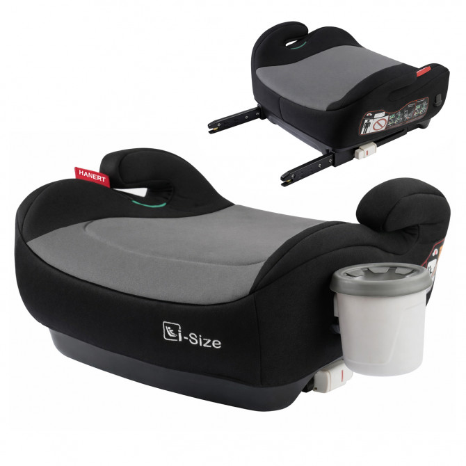 Автокрісло бустер Hanert Junior i-Size Grey Isofix + підстаканник - изображение 1