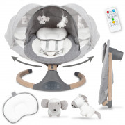 Шезлонг-гойдалка 2в1 Kidwell LUXI Dark Melange/Wooden