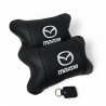 Набір шкіряних подушок Mazda з вишивкою логотипу + подарунок – шк...