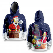 Худі спортивне з 3D принтом Santa Homer 31530 XS