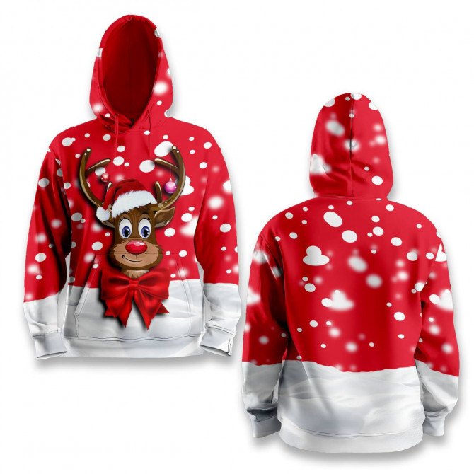 Худі спортивне з 3D принтом Merry Reindeer 31510 S - изображение 1