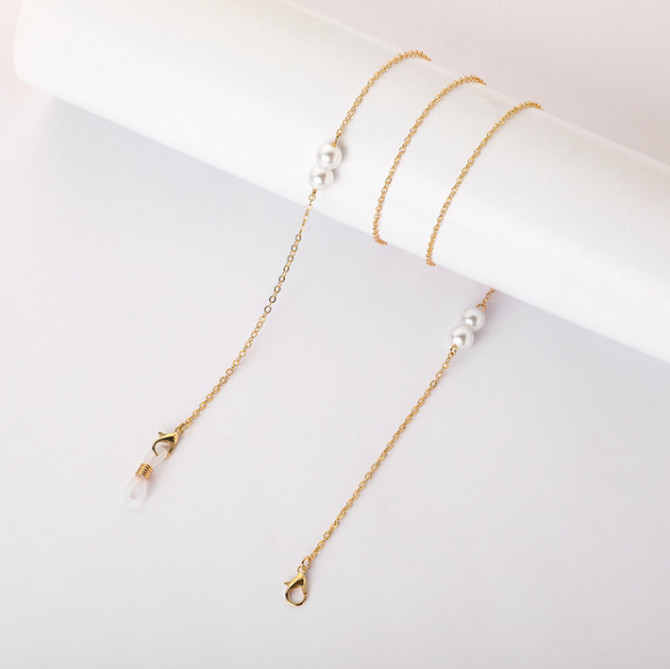 Ланцюжок для окулярів White and Gold 6 9881 70 см - изображение 1