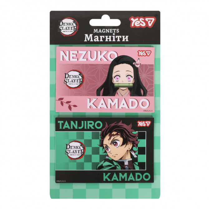 Набір магнітів YES Demon Slayer Nezuko 708559 6х9 см 2 шт - изображение 1
