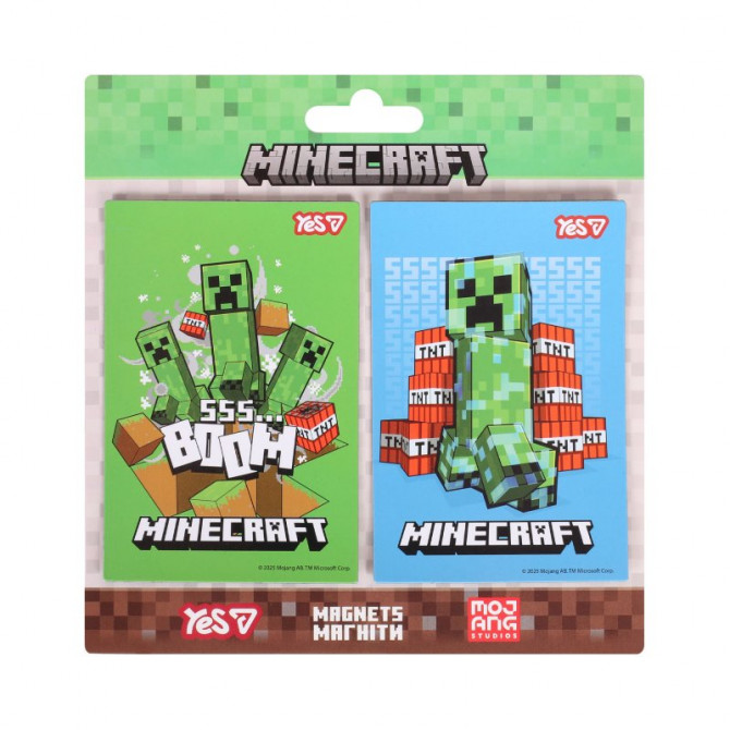 Набір магнітів YES Minecraft 708552 6х9 см 2 шт - изображение 1