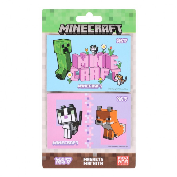 Набір магнітів YES Minecraft Spring 708555 6х9 см 2 шт - изображение 1