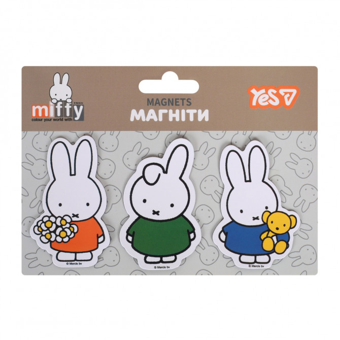Набір фігурних магнітів YES Miffy Flowers 708551 3 шт - изображение 1
