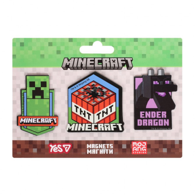 Набір фігурних магнітів YES Minecraft 708543 3 шт - изображение 1