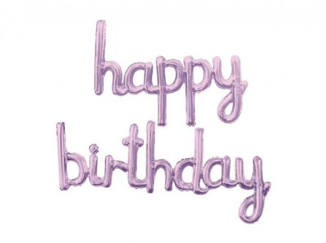 Набір надувних кульок Happy Birthday 14361 2 предмети фіолетовий - изображение 1