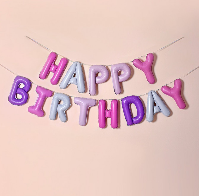 Набір надувних кульок Happy Birthday Multicolor 1 5964 13 предмет... - изображение 1