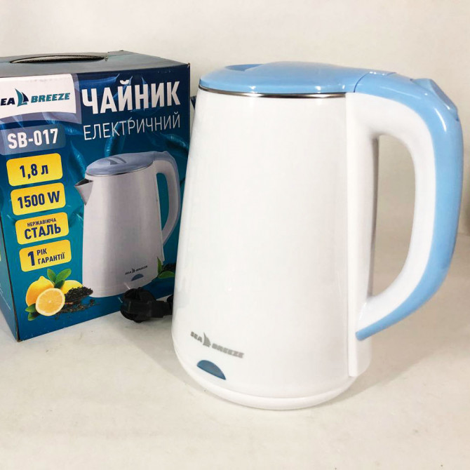 Електрочайник SeaBreeze SB-017 1.8 Л 1500 Вт стильний електричний... - изображение 1