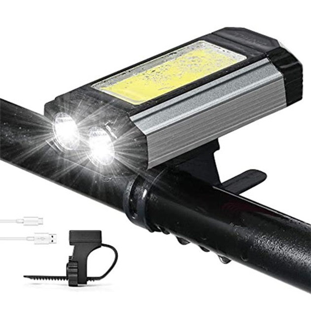Велосипедний ліхтар 501-2XPE+COB, Фара led для велосипеда, Фара в... - изображение 1