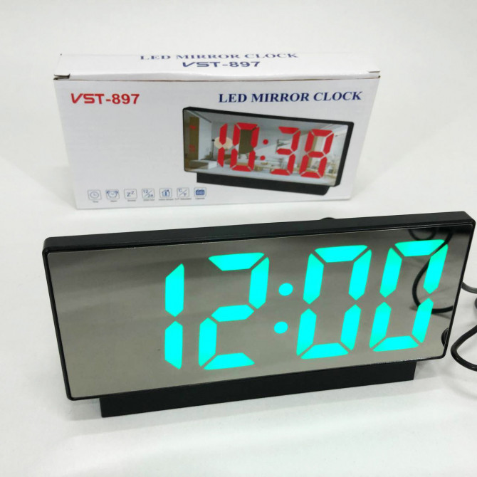 Електронні настільні LED годинники від USB VST-897-4 з будильнико... - изображение 1