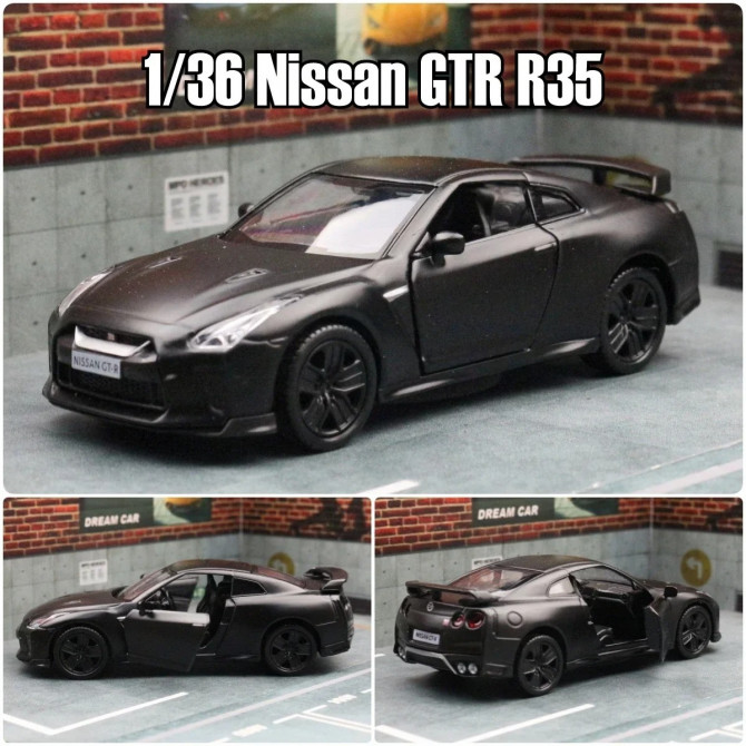 Модель автомобіля 1:36 Nissan GTR R35 (чорний). Металева машинка,... - изображение 1