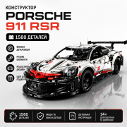 Конструктор Porsche 911 RSR – 1580 деталей, білий спорткар, суміс...