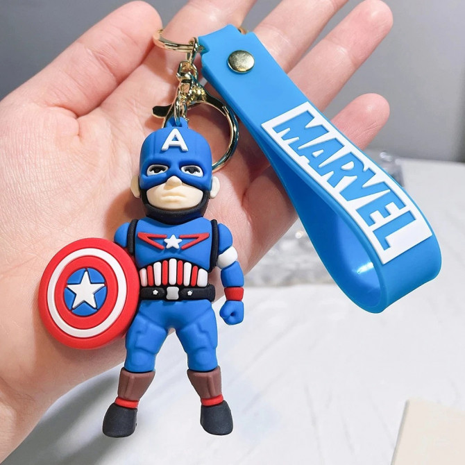 Брелок Капітан Америка | 3D фігурка Marvel на ключі або рюкзак - изображение 1