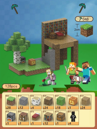 Магнітний конструктор "Mine Magnet World" – набір в стилі Minecra... - изображение 1