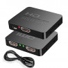 HDMI-розгалужувач 1x2 2K — Спліттер для 2 екранів, підсилювач сиг...