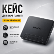 Ударостійкий кейс для карт памʼяті Llano — для SD / microSD / TF,...