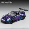 Модель автомобіля Porsche 911 GT3 RS 1:32 — металева фіолетова ма...