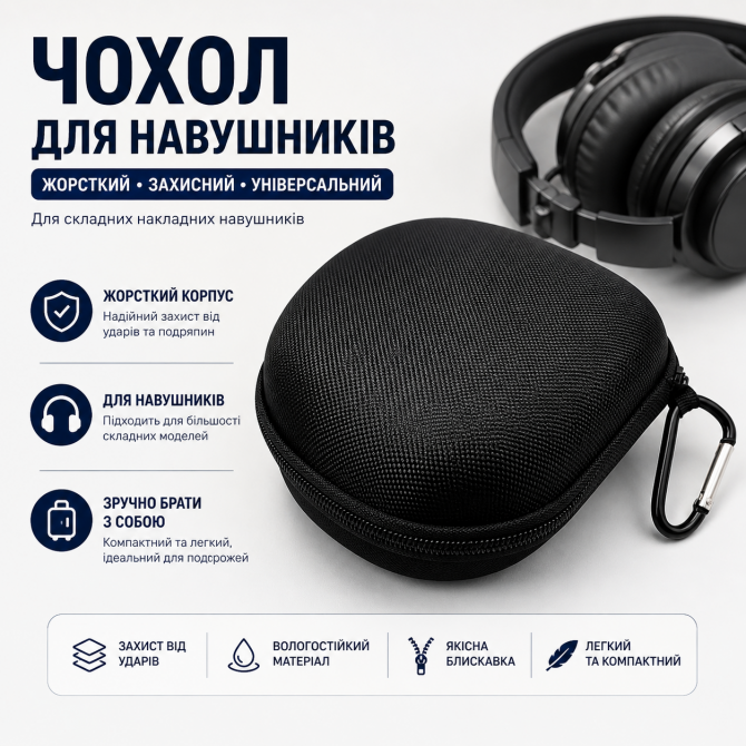 Чохол для навушників Marshall Major II/III/IV/V жорсткий EVA кейс... - изображение 1