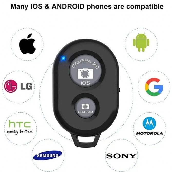 Bluetooth пульт для смартфона бездротовий дистанційний затвор для... - изображение 1