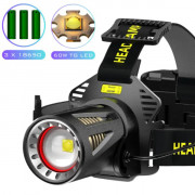 Фонарь налобный H610-WHITE LASER LED PM50-TG, сенсор движения, 3x...