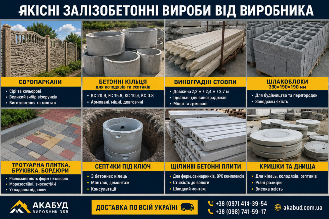 Залізобетонні вироби від виробника «АКАБУД» - изображение 1