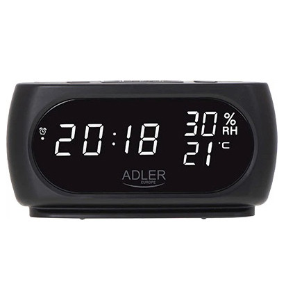 Настільний годинник-будильник Adler AD 1186 Black - изображение 1