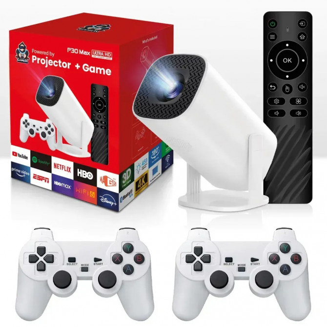 Смарт проектор з 2 джойстиками + пульт, WiFi та Bluetooth, Р30 МА... - изображение 1