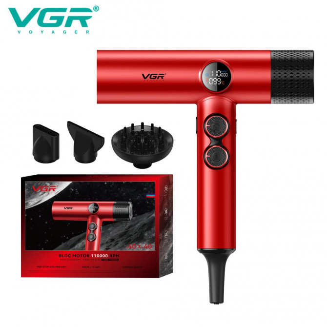 Фен професійний VGR V-401 RED - изображение 1