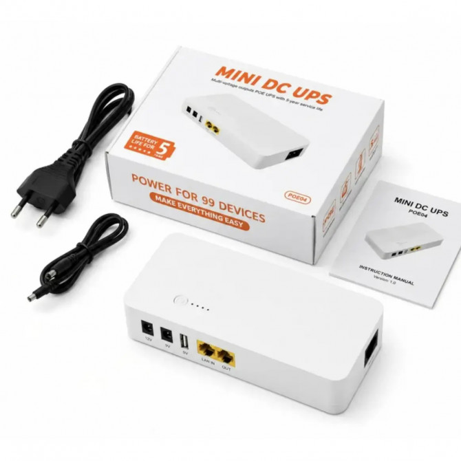 Безперебійник (UPS) для WI-Fi роутера WGP POE04 8800mAh (32.56WH)... - изображение 1